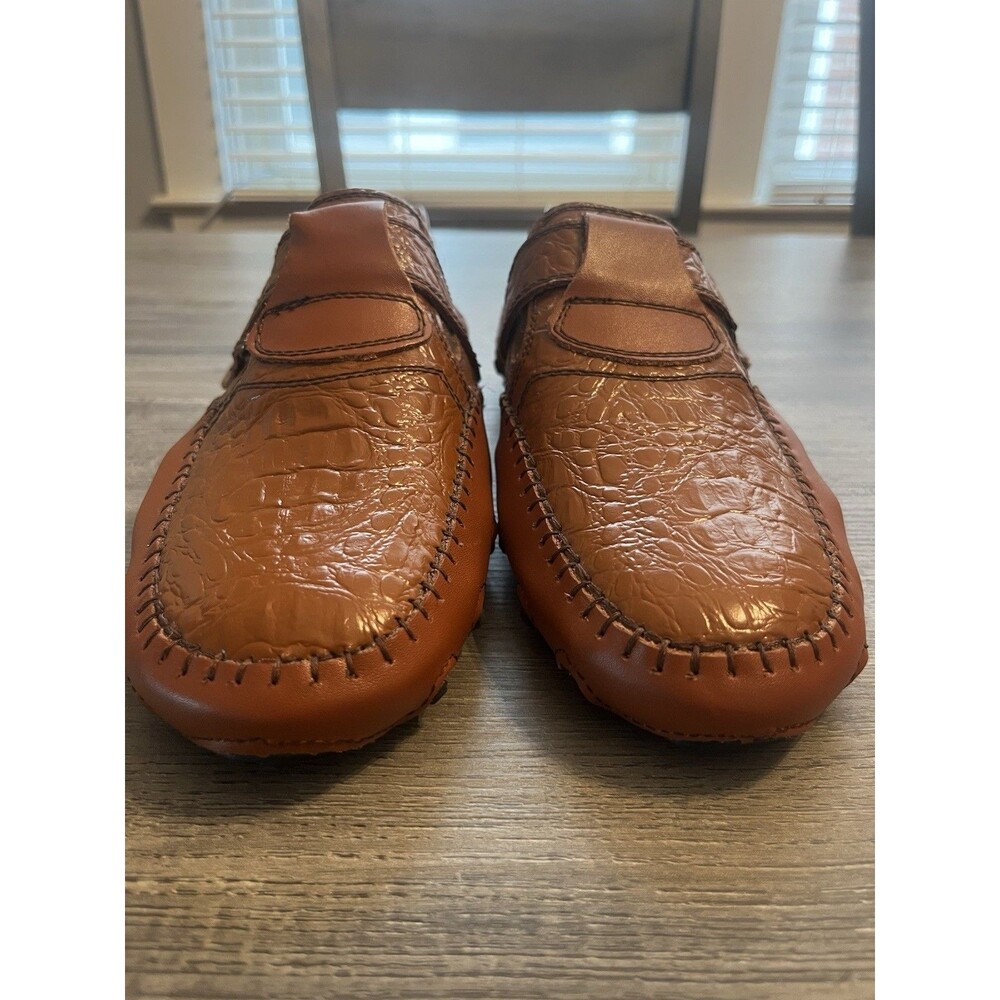 Casual Fashion Slip-on Genuine Leather Formal Men Loafers Shoes Size 9.5 / 43